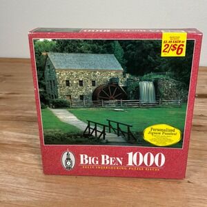 Big Ben 1000 Piece Jigsaw Puzzle Gristmill Sudbury MA Milton Bradley 49022-09794